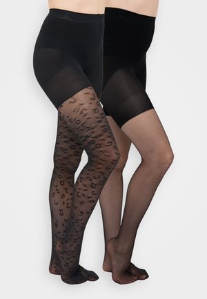 TIGHTS 2 PACK - Pančuchy - black