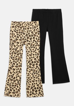 2 PACK - Tajice-hlače - black/beige