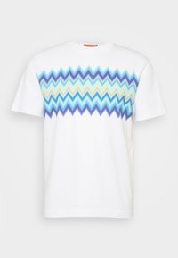 SHORT SLEEVE T-SHIRT - Strandaccessoire - white/blue/green