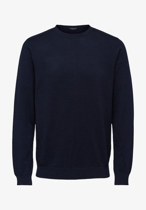 Selected, SLHBERG CREW NECK - Jersey de punto - navy blazer