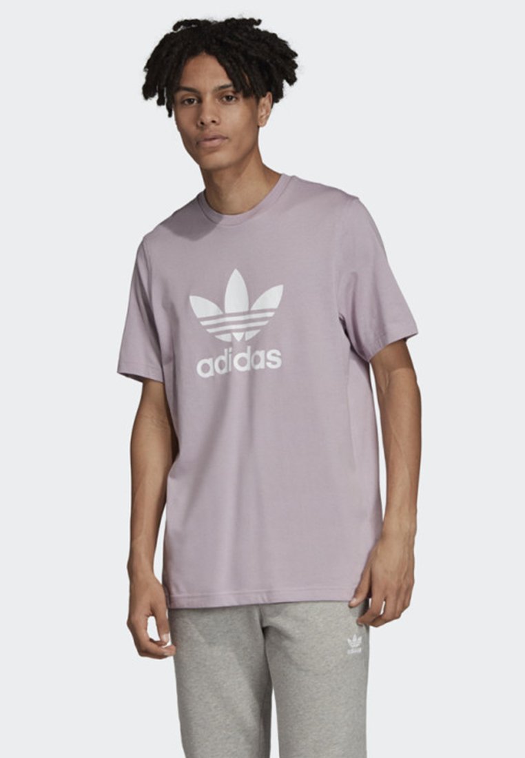 adidas Originals TREFOIL T SHIRT T Shirt print purple adidas Originals TREFOIL TEE T Shirt print scarlewhite