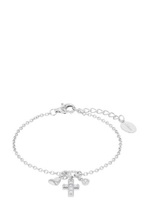 HERZ KREUZ - Armband - silberfarben