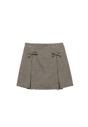 PLAID  - A-snit nederdel - brown