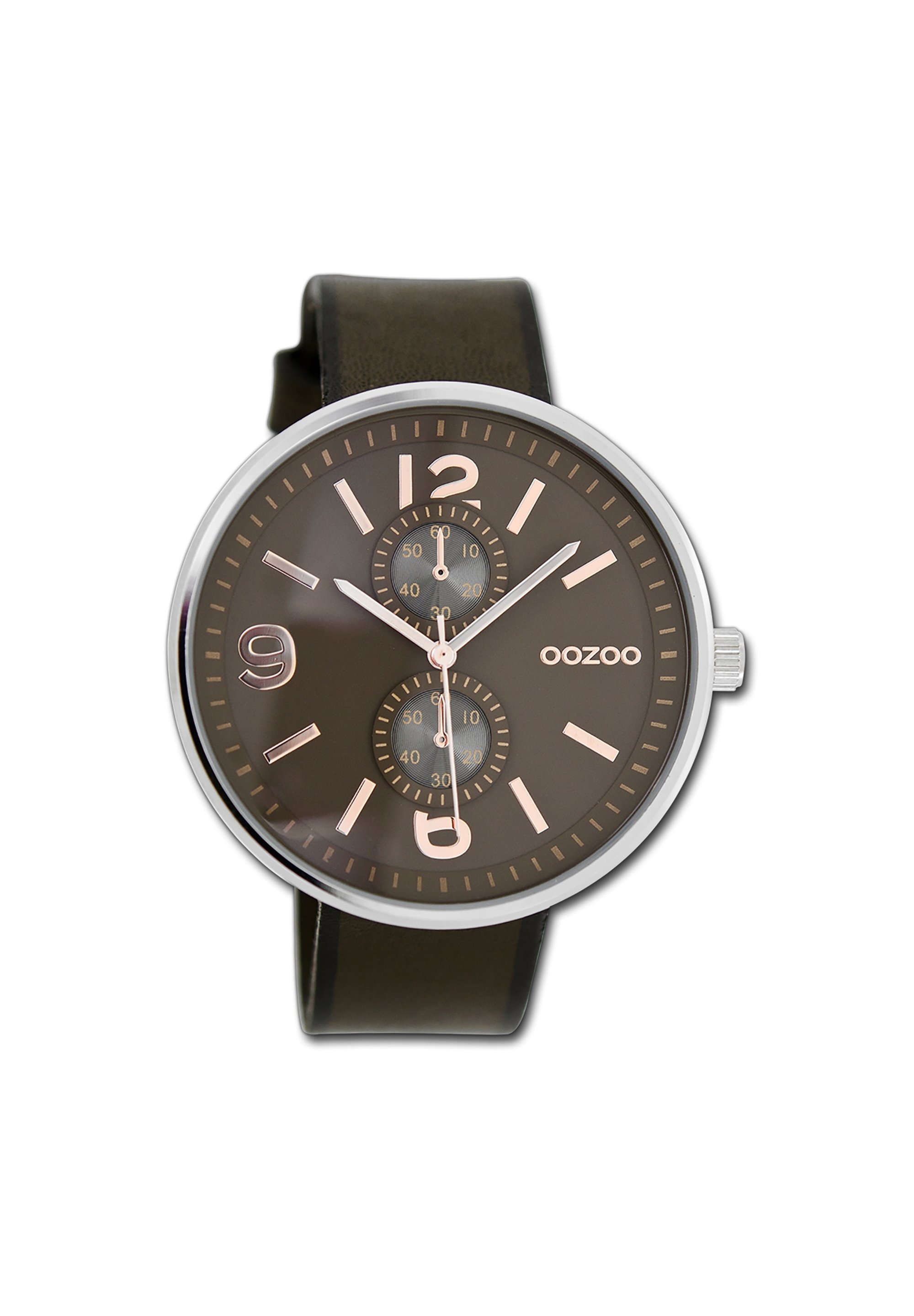 NWT OOZOO Watch | Gray | Leather, Stainless Steel OOZOO Timepieces Grey Leather Strap C11033 main image 2