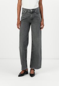 Marc O'Polo DENIM - TOMMA TROUSERS - Wide Leg - dark grey Thumbnail Image 1