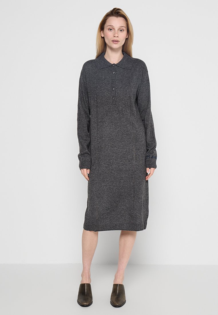 Pepe Jeans Gebreide jurk donkergrijs