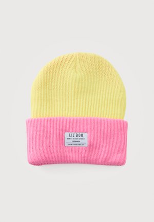 Lil'Boo, BLOCK HYGGE UNISEX - Плетена шапка - light yellow/pink