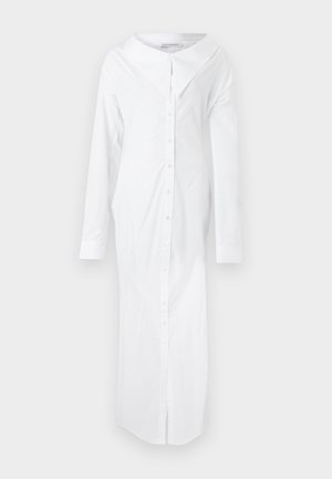 DRAGGED NECKLINE SHIRT DRESS - Maxikleid - white