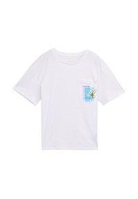 MIT BRUSTTASCHE - T-shirt print - white