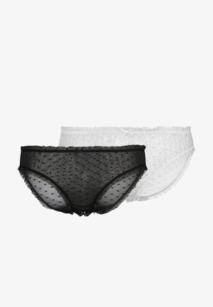 PETITE FLEUR GOLD OUVERT 2 PACK - Slip - weiß/schwarz