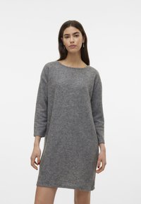 Vero Moda VMBLIS SHORT BOO - Abito in maglia - light grey melange