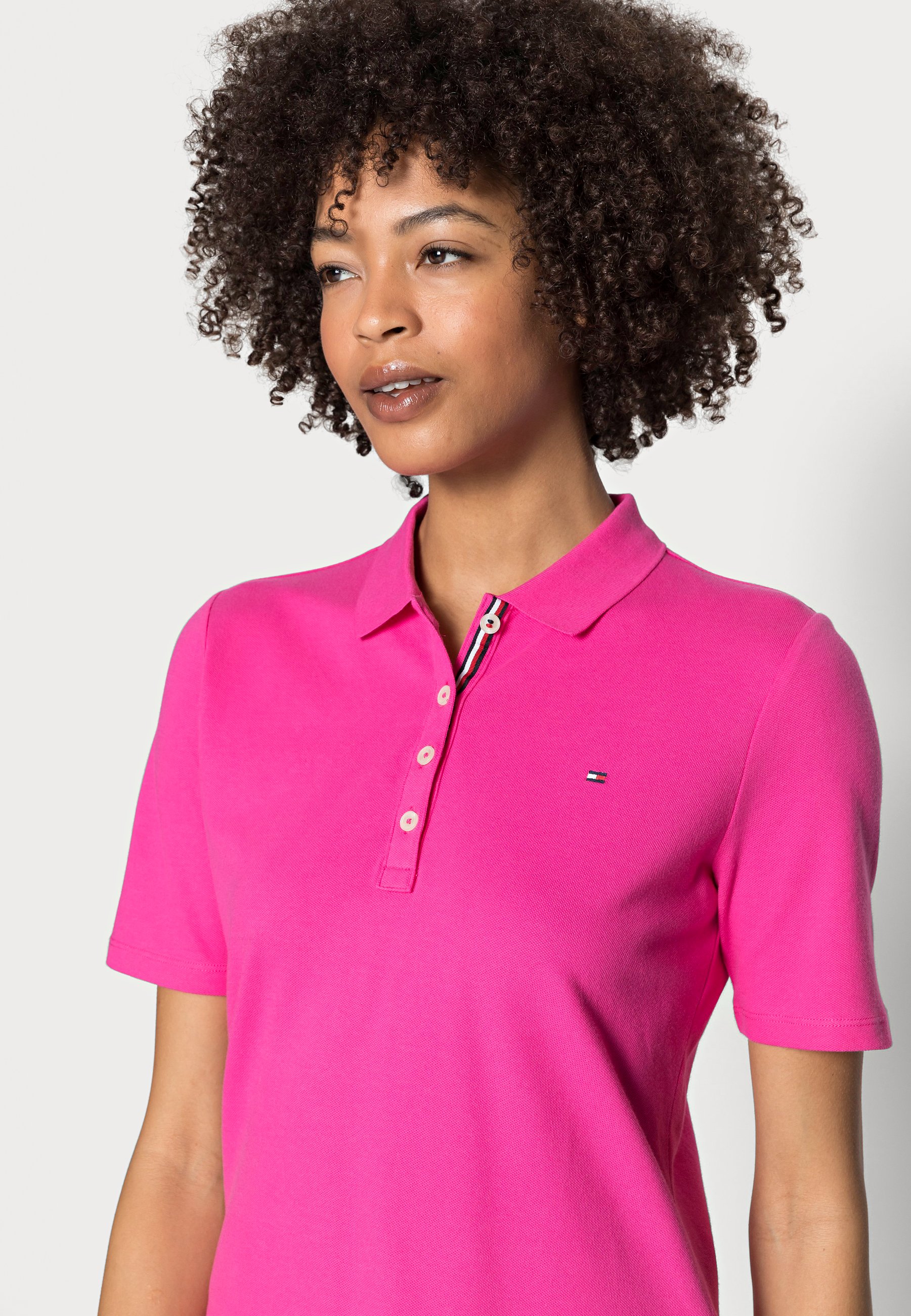 tommy hilfiger pink polo shirt