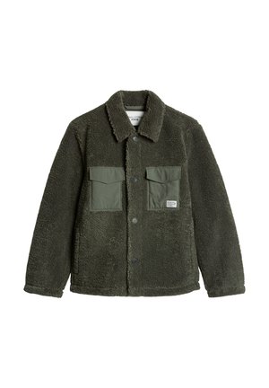 Marc O'Polo DENIM, WOVEN OUTDOOR JACKETS, TEDDY - Fleece jacket - green jasper