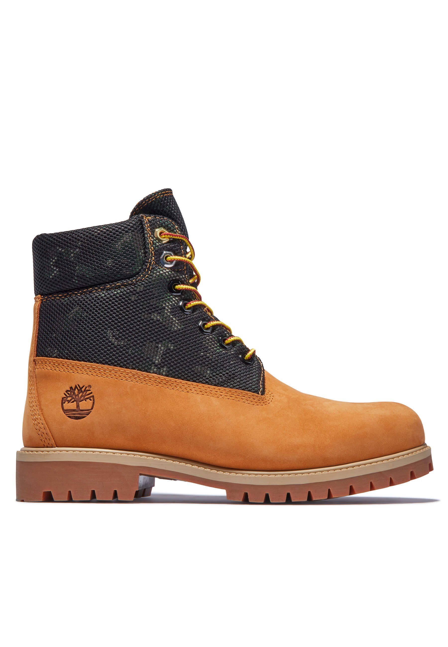 timberland black orange