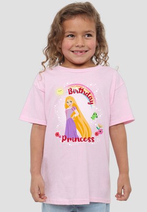 Disney TANGLED BIRTHDAY PRINCESS WITH RAPUNZEL AND PASCAL - Print T-shirt - pink
