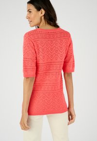 Damart AJOURÉE MANCHES AUX COUDES  - Camiseta estampada - corail
