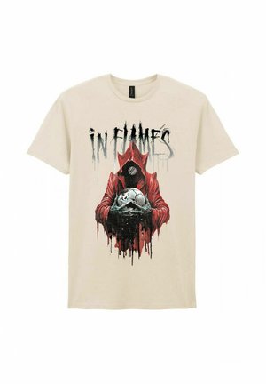 IN FLAMES JESTER DRIP - T-Shirt print - white