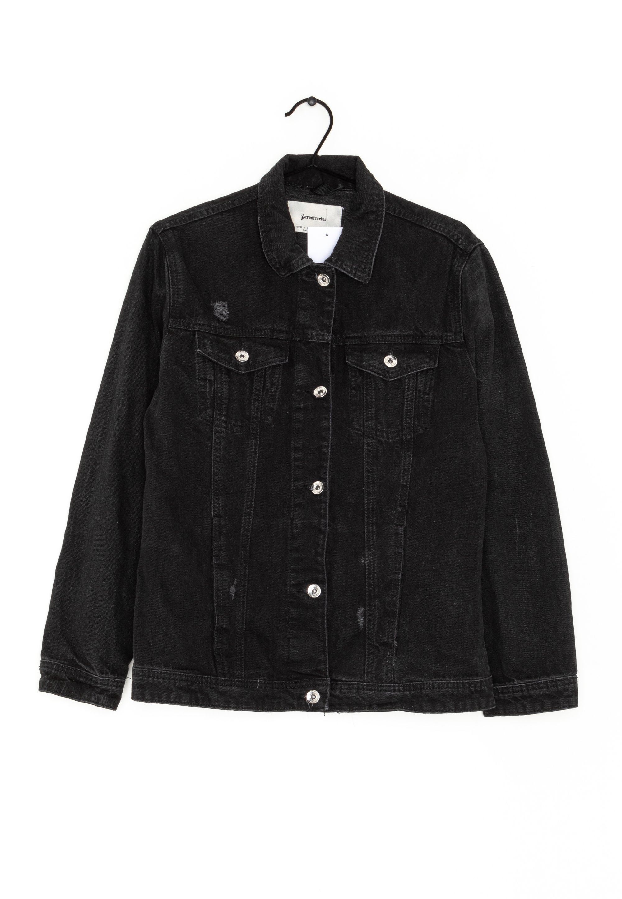 Stradivarius Denim jacket black (Pre-owned) Zalando