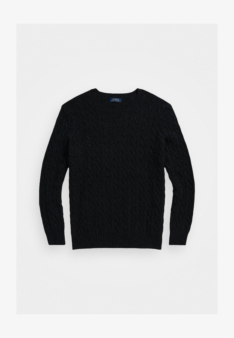 Polo Ralph Lauren Big & Tall CABLE KNIT WOOL CASHMERE JUMPER - Džemperis - dark granite heather