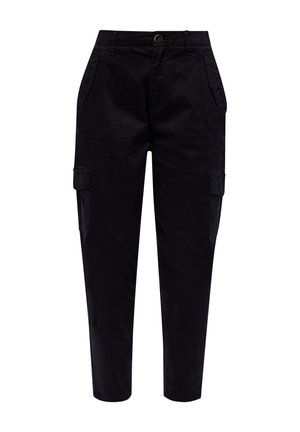 s.Oliver MIT SUPER HIGH WAIST - Cargohose - schwarz