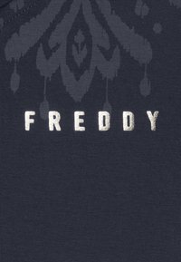 Freddy LEGGERA CON CAPPUCCIO E DETTAGLI FLOREALI - Felpa con zip - blu navy