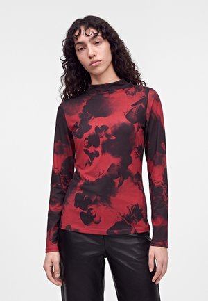 KARL LAGERFELD, MOCK NECK - Блуза с дълги ръкави - orchid rouge