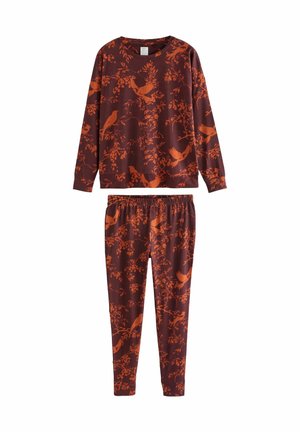 REGULAR FIT - LONG SLEEVE SET - Conjunto de pijama - berry red birds