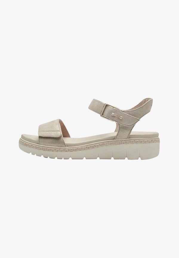 Wedge sandals - champagne