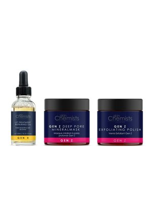 GEN Z REGIME EXFOLIATING POLISH CLAY MASK AND LIP TREATMENT OIL - Skincare set - multicolor