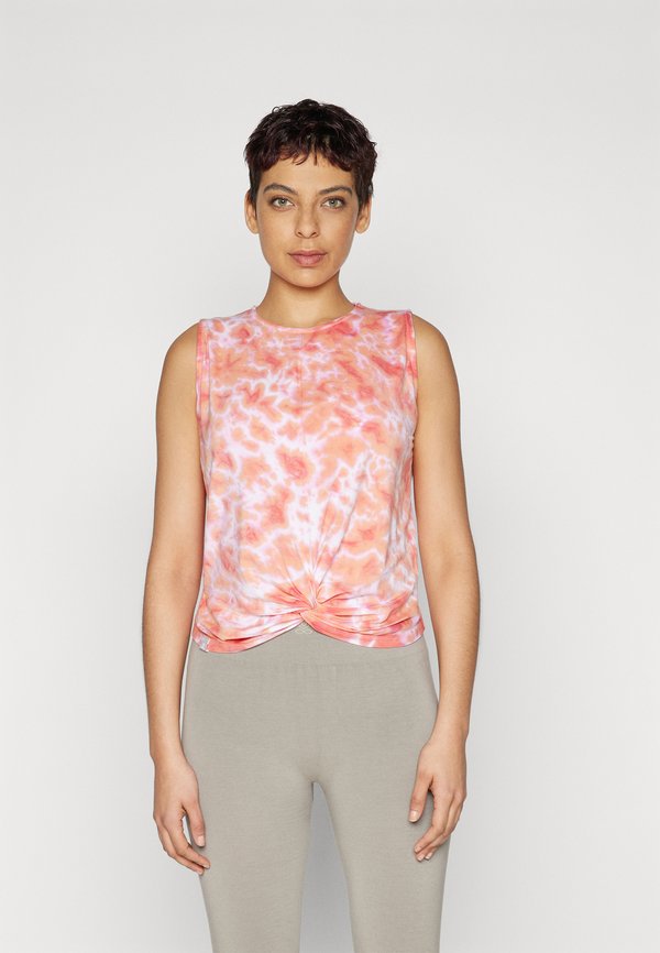TWISTED DYE - Top - coral