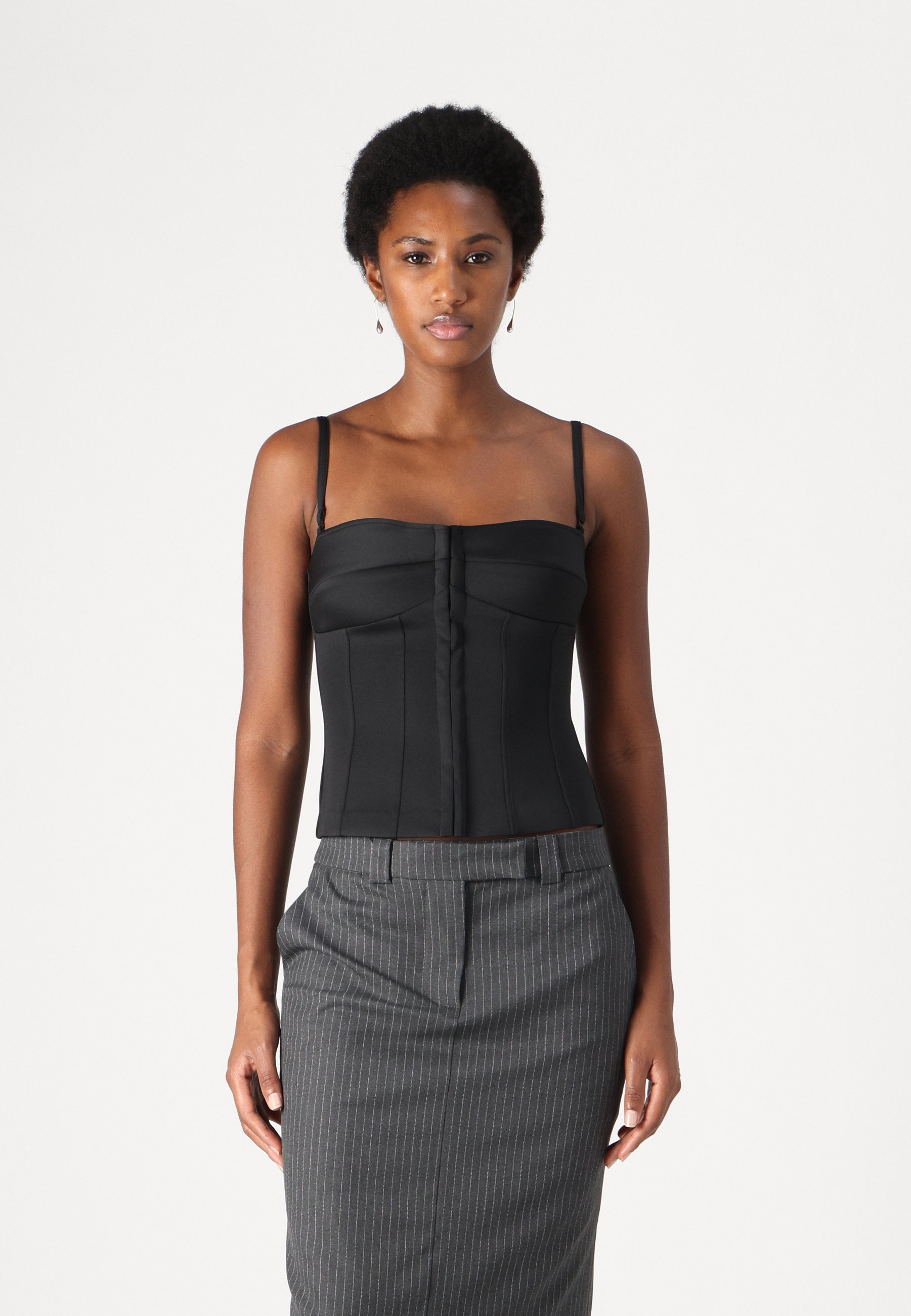 Débardeur Tube Noir Avec Ficelles à Nouer - American Deadstock X Internet Girl - Taille S