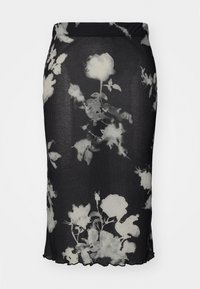 EMANA SKIRT - Pencil skirt - ink/balck