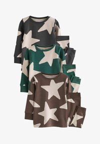 Ausgewählt, green ecru brown stars