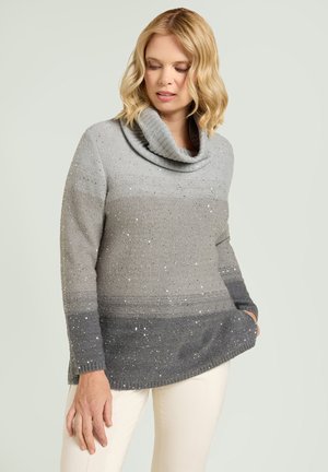 MAGLIA CON PAILLETTES - Pullover - grigio