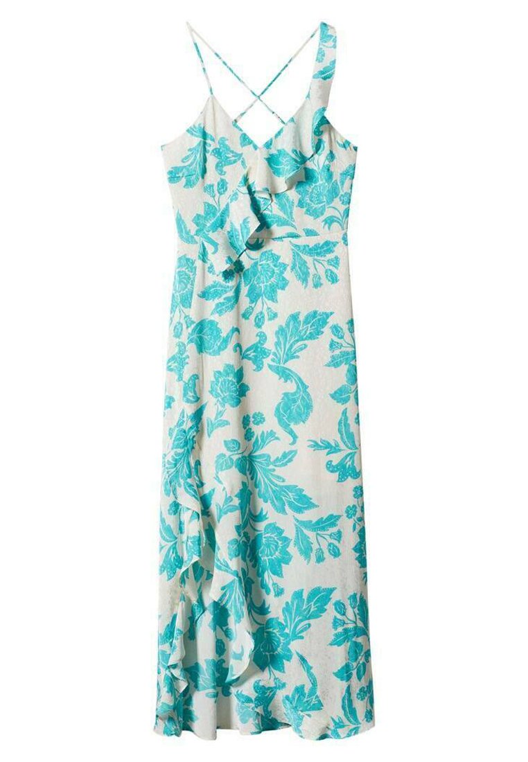 Mango Maxi-jurk crème