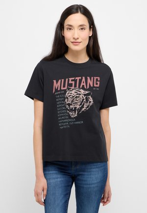Mustang T-shirt print - schwarz