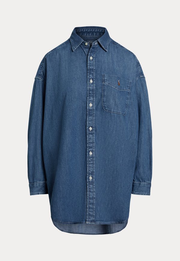 OVERSIZE DENIM SHIRT - Button-down blouse - golfito wash3