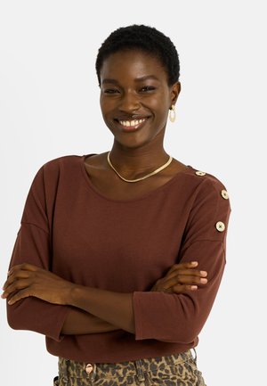 COL ROND - Camiseta de manga larga - marron