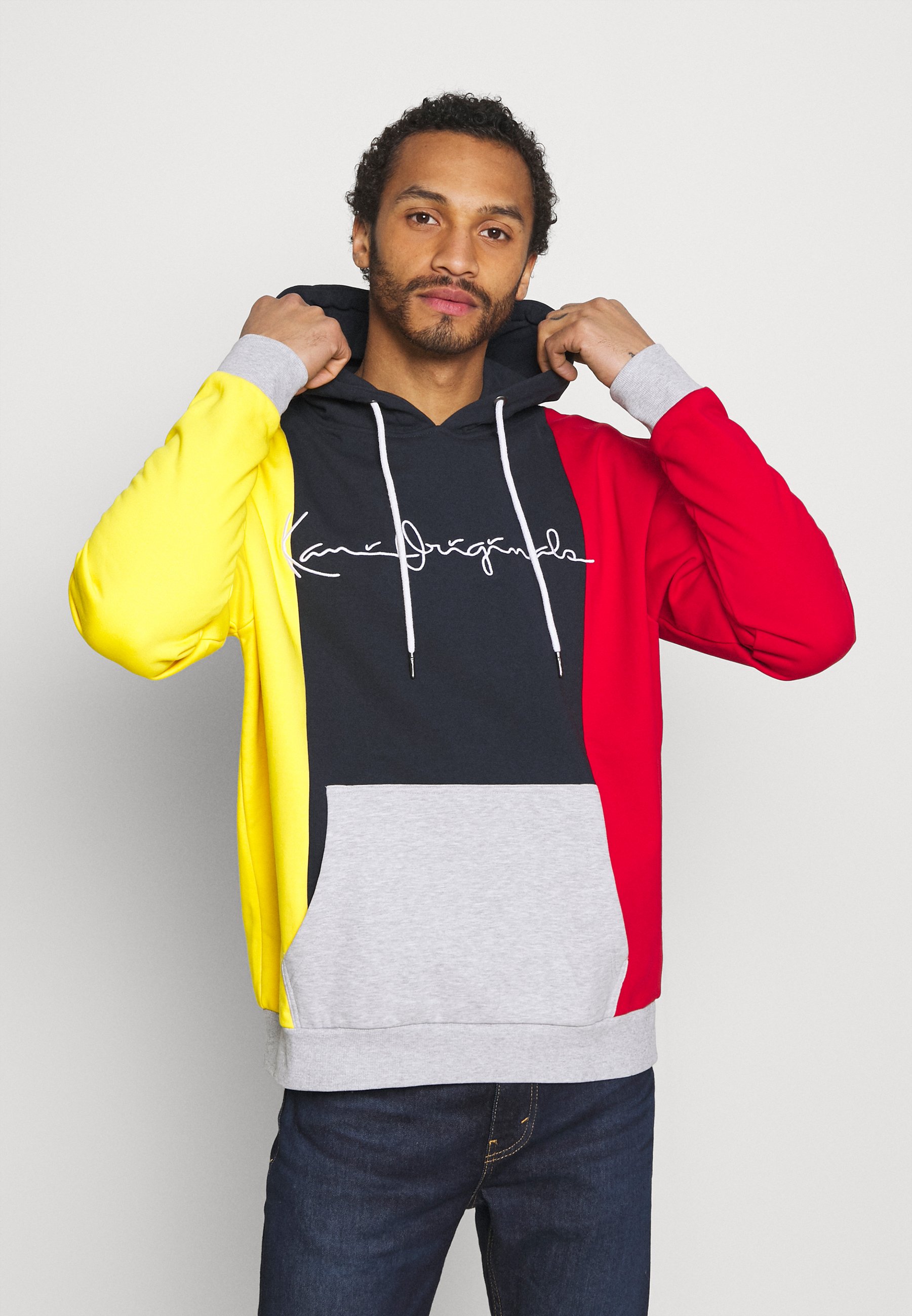 Karl Kani ORIGINALS BLOCK HOODIE - Sudadera - navy/azul marino - Zalando.es