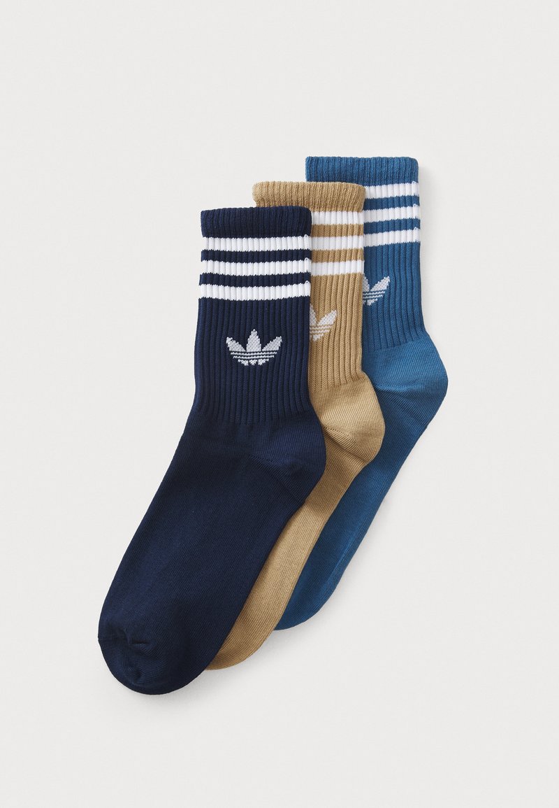 adidas Originals - CREW UNISEX 3 PACK - Socks - ash blue/night indigo/cardboard, Enlarge