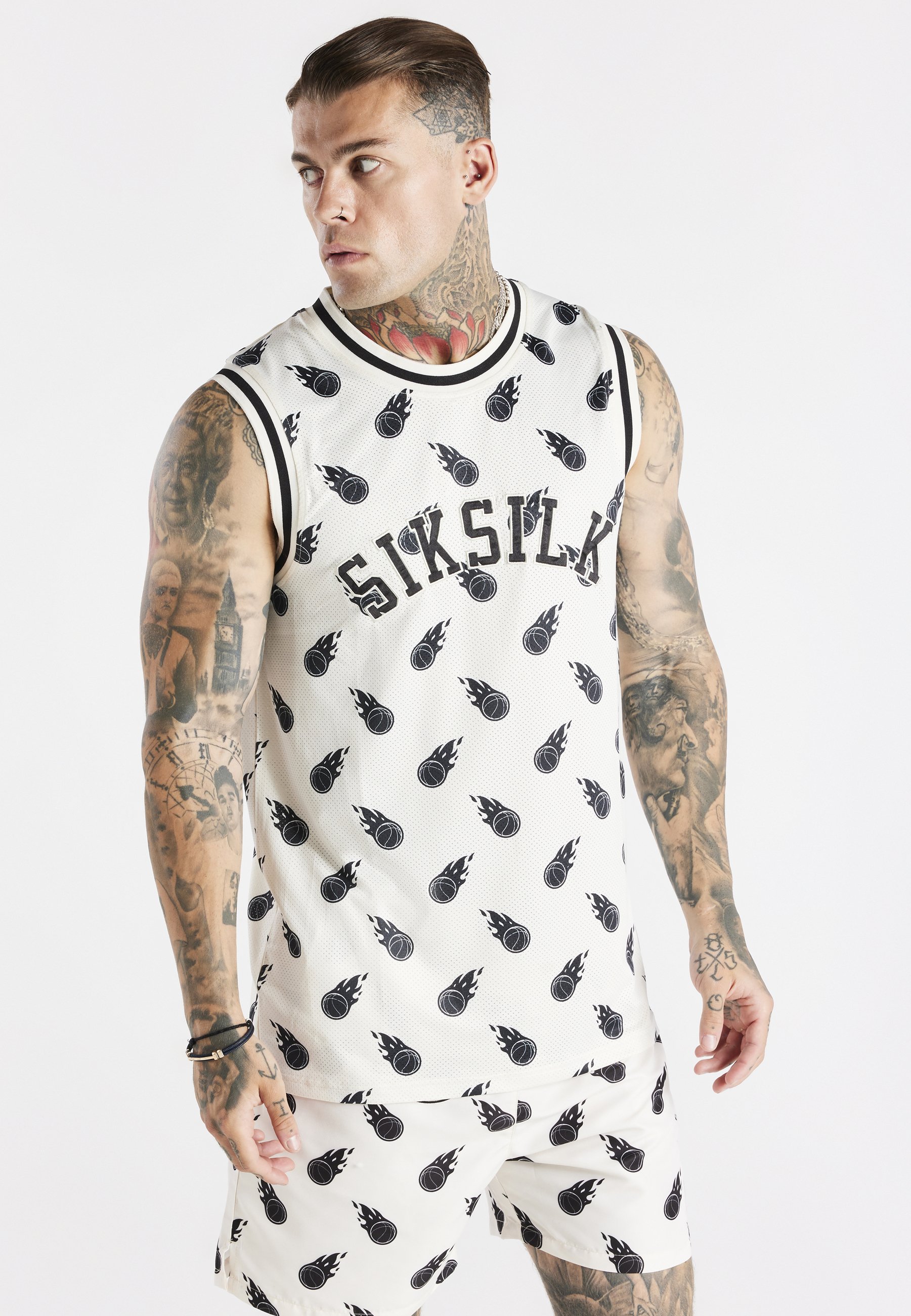 Ropa Interior SikSilk | Chaleco Lounge Negro Y Gris (Paquete De 2) 1 Chaleco  Negro Y 1 Chaleco Gri Hombre \u003c MyOmBox