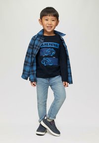 s.Oliver LANGARM MIT GUMMIERTEM FRONT - Longsleeve - navy