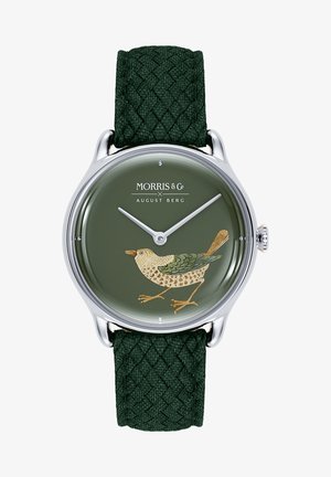 UHR MORRIS & CO SILVER BIRD GREEN PERLON 30MM - Ure - green