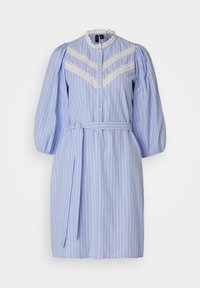 VMSOFFY 3/4 DETAIL SHORT DRESS - Abito a camicia - vista blue/white