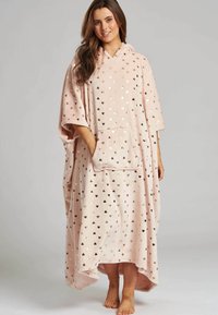 Loungeable LUXURY HEART FOIL SNUGGLE HOODIE - Badekåber - pink