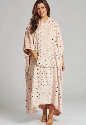 LUXURY HEART FOIL SNUGGLE HOODIE - Morgonrock - pink