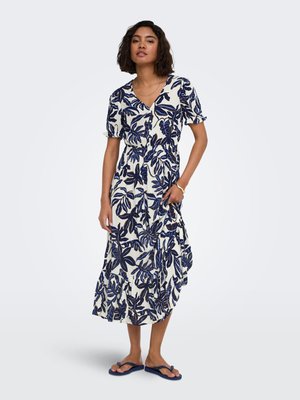 ONLY, ONLCHIANTI S/S LONG DRESS WVN NOOS - Vestito lungo - egret