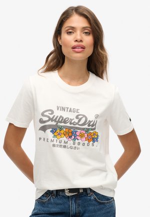 T-shirt con stampa - ecru