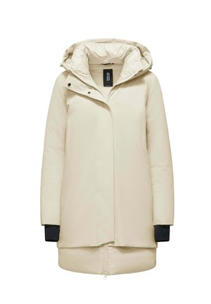 LONG BI-MATERIAL WITH HOOD - Cappotto invernale - white swan