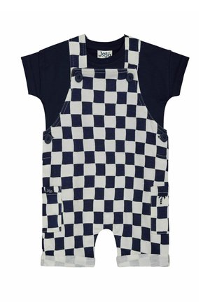REGULAR FIT - 2-PIECE CHECKERBOARD SET - Základné tričko - navy